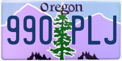 OR license plate 990PLJ