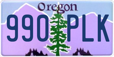 OR license plate 990PLK