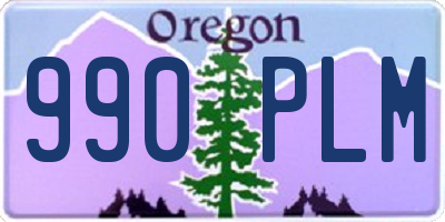 OR license plate 990PLM