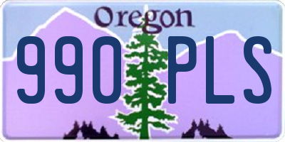 OR license plate 990PLS