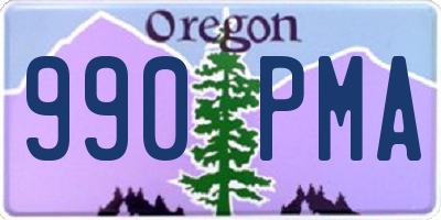 OR license plate 990PMA