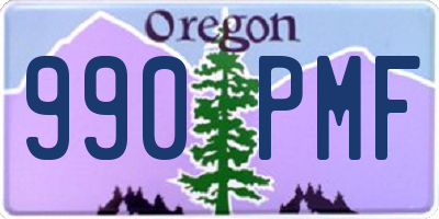 OR license plate 990PMF