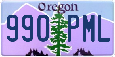 OR license plate 990PML