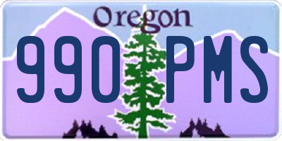 OR license plate 990PMS