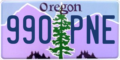OR license plate 990PNE