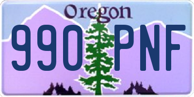 OR license plate 990PNF