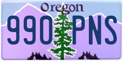 OR license plate 990PNS