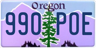 OR license plate 990POE
