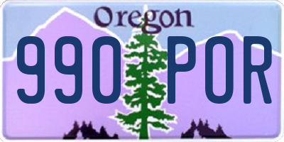 OR license plate 990POR