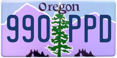 OR license plate 990PPD