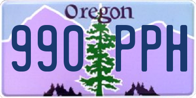 OR license plate 990PPH