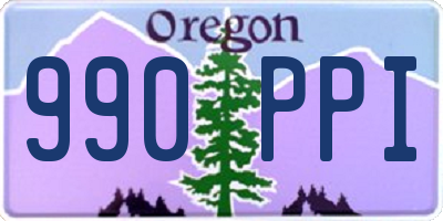 OR license plate 990PPI