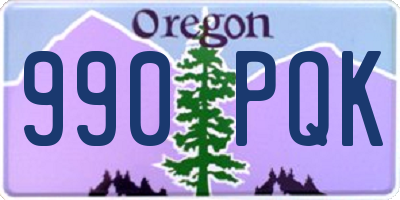 OR license plate 990PQK
