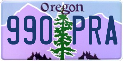 OR license plate 990PRA