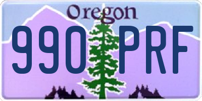 OR license plate 990PRF