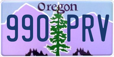OR license plate 990PRV