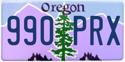 OR license plate 990PRX