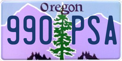 OR license plate 990PSA