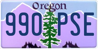 OR license plate 990PSE