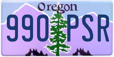 OR license plate 990PSR