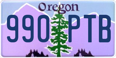 OR license plate 990PTB