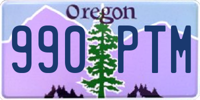 OR license plate 990PTM