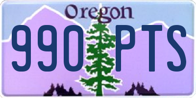 OR license plate 990PTS