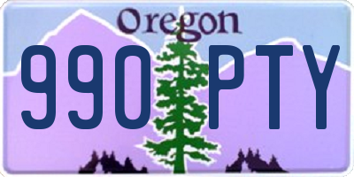 OR license plate 990PTY