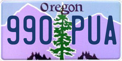 OR license plate 990PUA