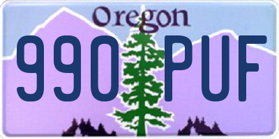 OR license plate 990PUF