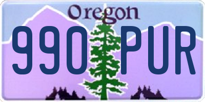 OR license plate 990PUR