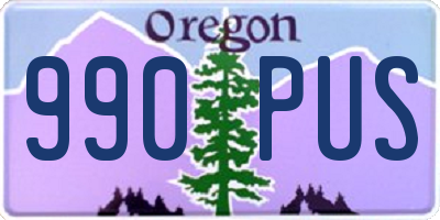 OR license plate 990PUS