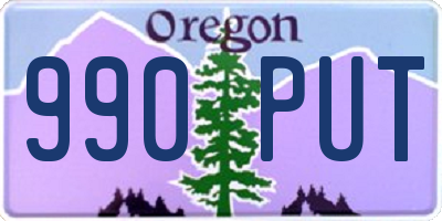 OR license plate 990PUT