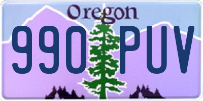 OR license plate 990PUV