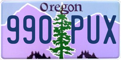 OR license plate 990PUX