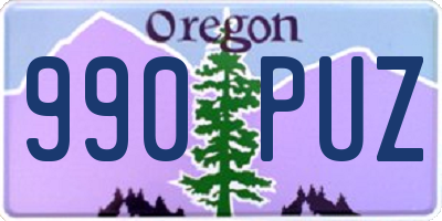 OR license plate 990PUZ