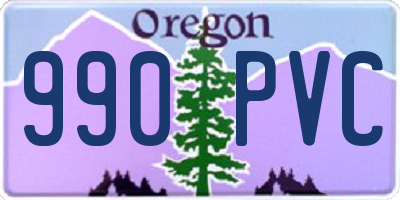 OR license plate 990PVC