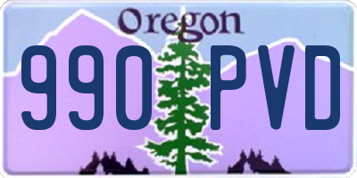 OR license plate 990PVD