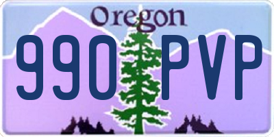 OR license plate 990PVP
