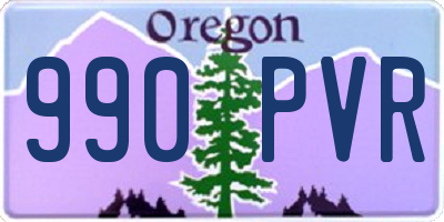 OR license plate 990PVR