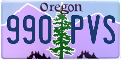 OR license plate 990PVS