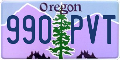 OR license plate 990PVT