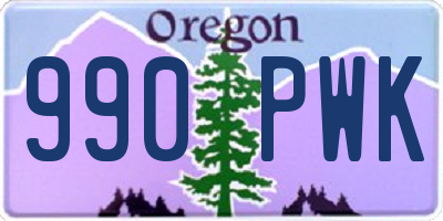 OR license plate 990PWK