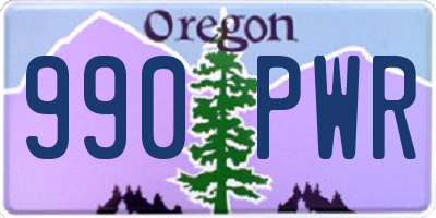 OR license plate 990PWR