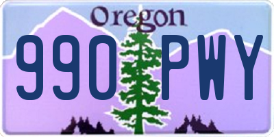 OR license plate 990PWY