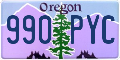 OR license plate 990PYC
