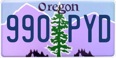 OR license plate 990PYD