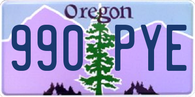 OR license plate 990PYE