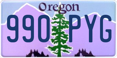OR license plate 990PYG