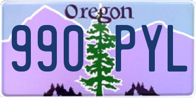 OR license plate 990PYL